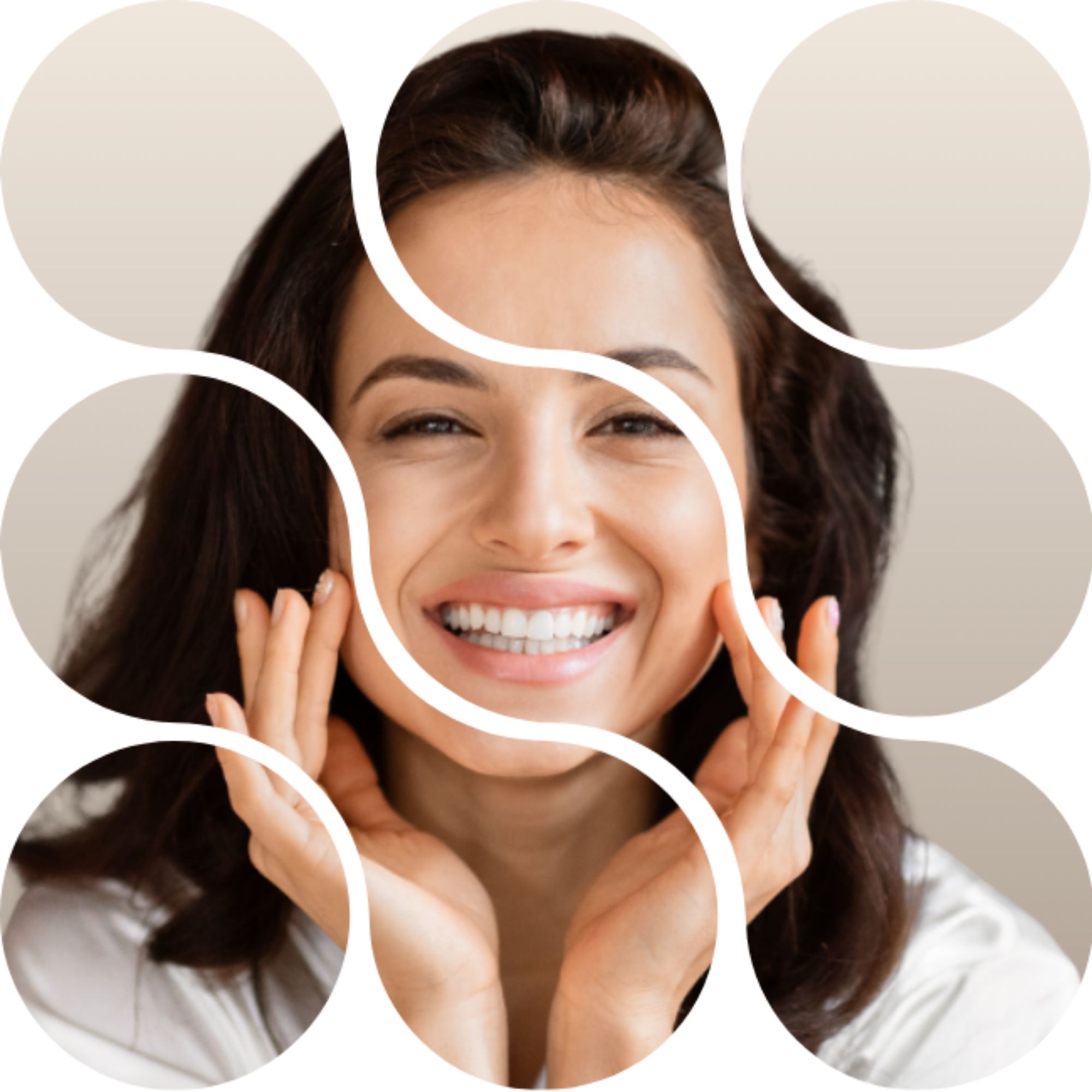 Woman smiling with bright white teeth after professional teeth whitening in Dubai